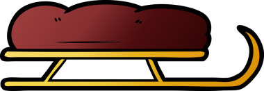 Bir insan tarafından çizilmiş çizgi film kızağı.