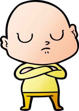 bir insan tarafından çizilmiş kel bir adam.