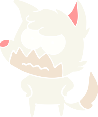 Bir insan tarafından çizilmiş düz renkli çizgi film.