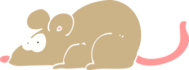 Bir insan tarafından çizilmiş düz renk çizim faresi