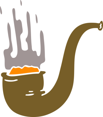 Bir insan tarafından çizilmiş sigara piposu.