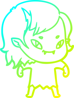 Bir insan tarafından çizilmiş soğuk gradyan çizgi çizimi.