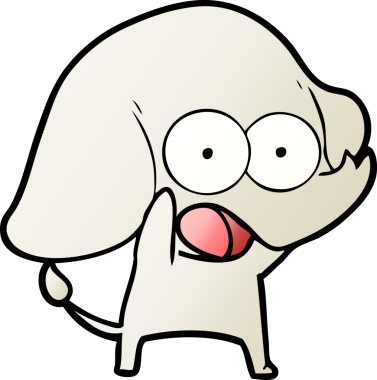 Bir insan tarafından çizilmiş şirin bir fil.