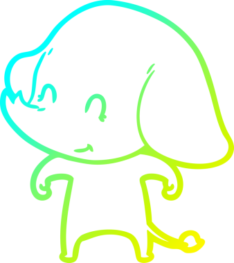 Bir insanın çizdiği karikatür çiziminin soğuk gradyan çizimi