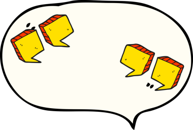 Bir insan tarafından çizilmiş serbest konuşma balonu tırnak işaretleri