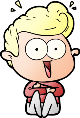 Bir insan tarafından çizilmiş karikatür adam.