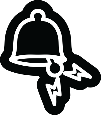 Bir insan tarafından çizilmiş zil simgesi