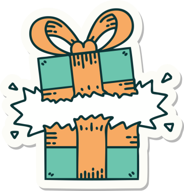 Bir insan tarafından çizilmiş geleneksel stil dövme çıkartması.