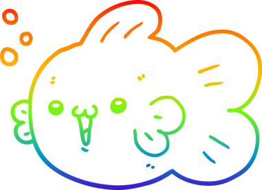 gökkuşağı gradyan çizgisi bir insan tarafından çizilmiş karikatür balığı çizimi