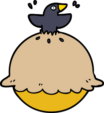 Bir insan tarafından çizilmiş turtadaki karatavuk.