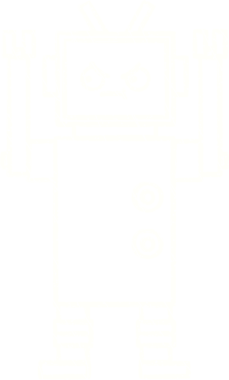 Bir insan tarafından çizilen robot tebeşiri.