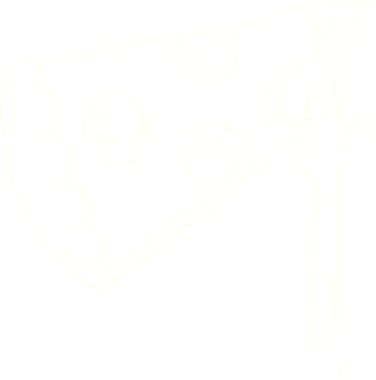 Bir insan tarafından çizilmiş pizza tebeşiri.