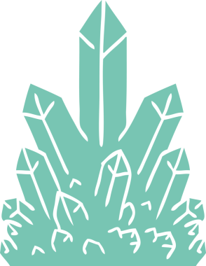 Bir insan tarafından çizilmiş kristal taşların karalamaları.