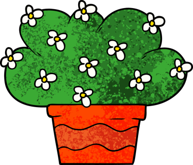 bir insan tarafından çizilmiş karikatür bitkisi