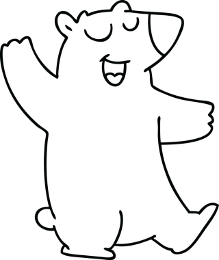 Bir insan tarafından çizilmiş garip çizgi film vombatı.