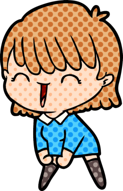 Bir insan tarafından çizilmiş karikatür kadın.