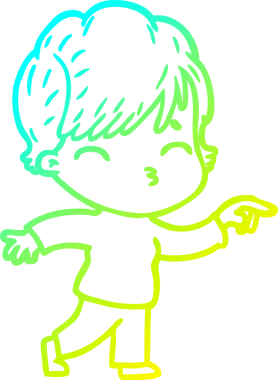 Bir insan tarafından çizilmiş bir karikatür kadın çizimi