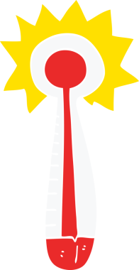 Bir insan tarafından çizilmiş karalama sıcak termometresi