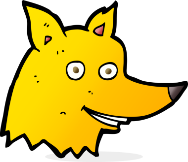 bir insan tarafından çizilmiş tilki kafası.