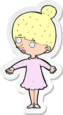 Bir insan tarafından çizilmiş bir karikatür çıkartması.