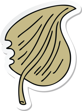 Bir insan tarafından çizilmiş garip bir el yazısı çizilmiş çizgi film yaprağı.