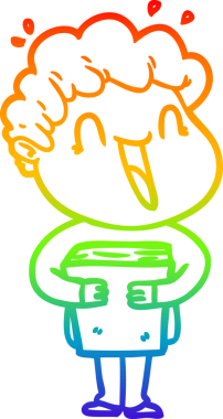 Bir insan tarafından çizilmiş mutlu bir adamın çizgi çizimi.