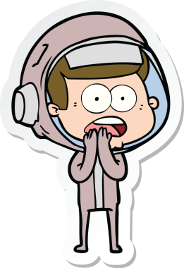 Bir insan tarafından çizilen bir karikatür çıkartması astronotu şaşırttı.