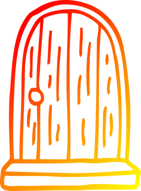 Bir insan tarafından çizilmiş yuvarlak bir karikatür çizgi çizimi