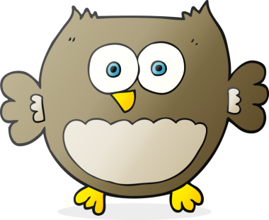 Bir insan tarafından çizilmiş baykuş çizimi.