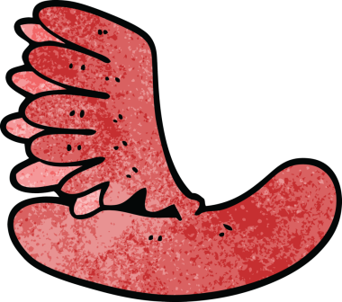 Bir insan tarafından çizilmiş bir sosislinin karalaması.