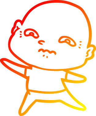 Bir insan tarafından çizilmiş karikatür çizimi.