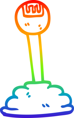 gökkuşağı gradyan çizgi çizimi bir insan tarafından çizilmiş vites çubuğu