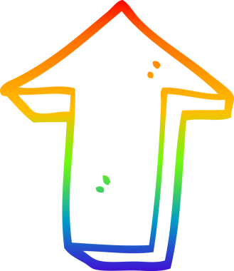 gökkuşağı gradyan çizgi çizimi bir insan tarafından çizilmiş bir çizgi film okunun yönü