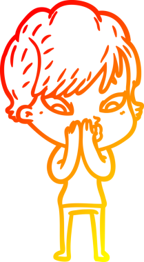 Bir insan tarafından çizilmiş bir karikatür kadın çizimi