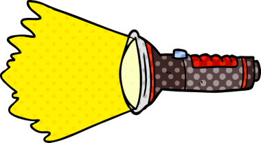 Bir insan tarafından çizilmiş elektrik feneri.