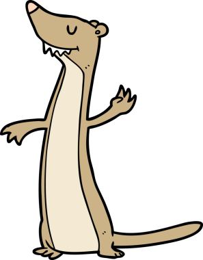 Bir insan tarafından çizilmiş karikatür sansarı.