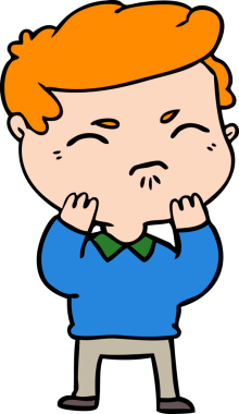 Bir insan tarafından çizilmiş rahatsız bir adam.