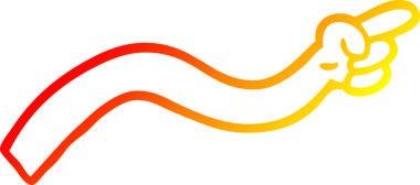 Bir insan tarafından çizilmiş bir çizgi filmin sıcak gradyan çizimi