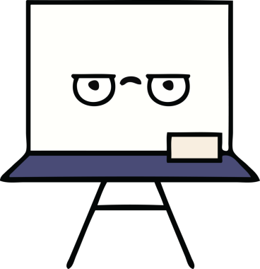 Bir insan tarafından çizilmiş beyaz bir karikatür.