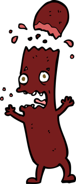 Bir insan tarafından çizilmiş sosis.