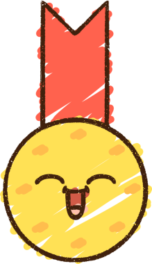 Bir insan tarafından çizilen Altın Madalya Tebeşiri