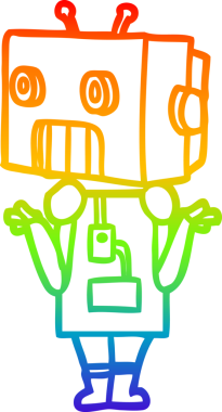 gökkuşağı gradyan çizgisi bir insan tarafından çizilmiş robot çizgi