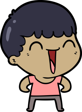 Bir insan tarafından çizilmiş mutlu bir adam.