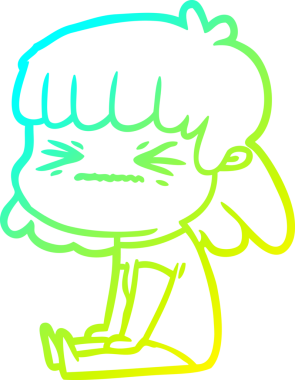 Bir insan tarafından çizilmiş bir karikatür kadın çizimi.