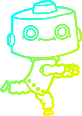 Bir insan tarafından çizilmiş soğuk gradyan robot çizimi