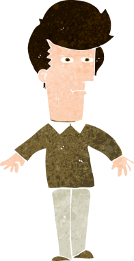 bir insan tarafından çizilmiş şüpheli bir adam.