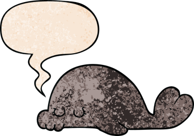 bir insan tarafından çizilmiş eski moda konuşma baloncuklu karikatür mührü.