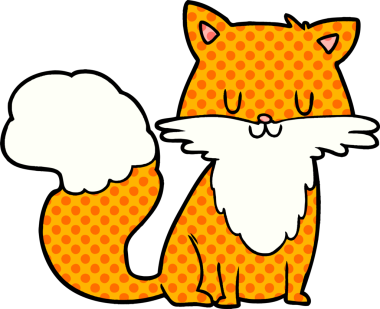 bir insan tarafından çizilmiş tilki çizgi filmi