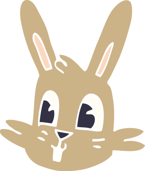 Bir insan tarafından çizilmiş karalama tavşan yüzü.