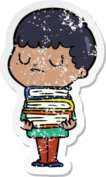 Bir insan tarafından çizilmiş huysuz bir çocuğun sıkıntılı çıkartması.